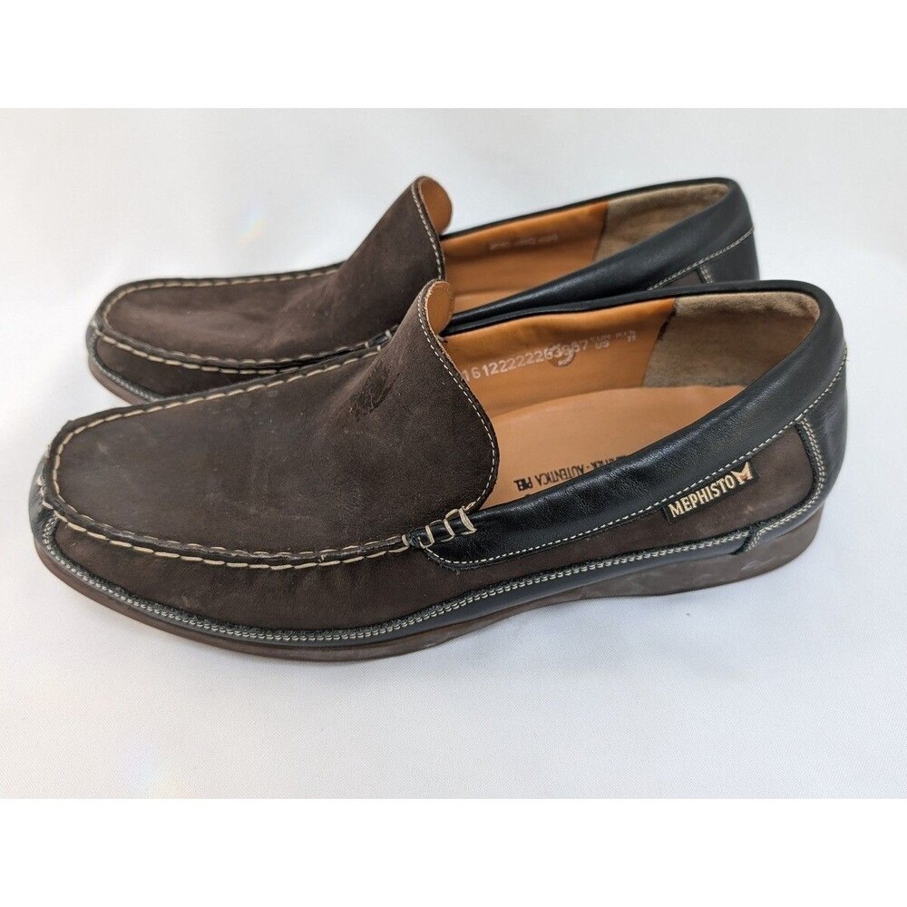 Mephisto Men’s Loafers Moccasins Cool Air Suede Leather Slip On Shoes Sz 11 Bron